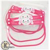 Image 1 : LOT OF 5 CHILDRENS FACE SHIELDS-WHITE BUNNY