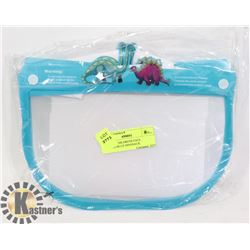 LOT OF 5 CHILDRENS FACE SHIELDS-BLUE DINOSAUR