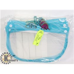 LOT OF 5 CHILDRENS FACE SHIELDS-BLUE DINOSAUR