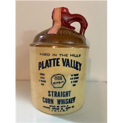 1974 PLATTE VALLEY STRAIGHT CORN WHISKEY DECANTER
