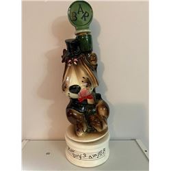 MUSICAL HOUND LIQUOR DECANTER-PLAYS HOW DRY I AM`