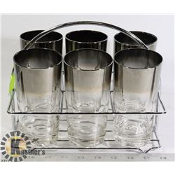 VINTAGE MERCURY GLASS TUMBLER SET 1960’S