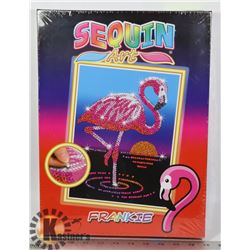 NEW SEQUIN ART SET: FRANKIE THE FLAMINGO