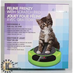 NEW FELINE FRENZY PET TOY WITH SCRATCH PAD