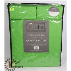 NEW URBAN HOME 3PC QUEEN SIZE QUILT SET