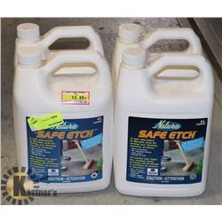 FOUR 4L JUGS OF SAFE ETCH CONCRETE CLEANER/PREP