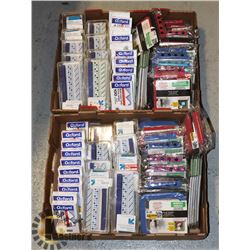 TWO FLATS OF OFFICE SUPPLIES INCLUDING