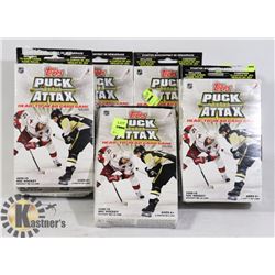 7 PACKS OF TOPPS PUCK ATTAX HEAD TO HEAD CARD GAME