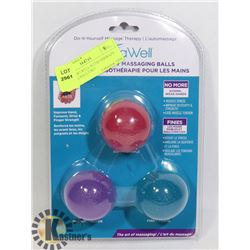 NEW THERAWELL HAND THERAPY MASSING BALLS SET