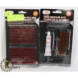 NEW TIRE REPAIR KIT WITH EXTRA PLUG SET