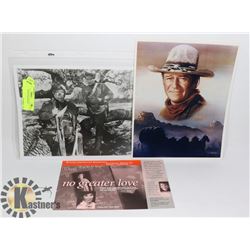 PAIR OF JOHN WAYNE MOVIE PICTURES