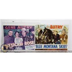 PAIR OF GENE AUTRY MOVIE PICTURES
