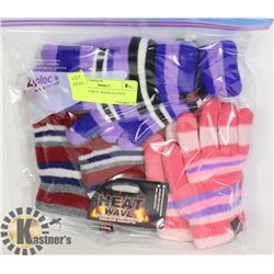 3PK KIDS HEAT WAVE GLOVES