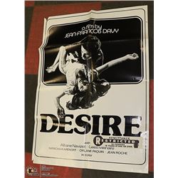 1960S MOVIE POSTER DESIRE ONE SHEET SIZE
