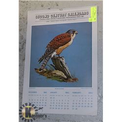 19" X 13" 1983 BIRD CALENDAR