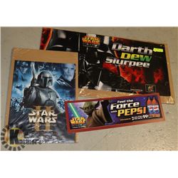3 STAR WARS ADVERTISING BANNERS