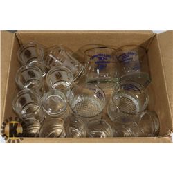 VINTAGE ESTATE GLASSES INCL 2 SETS OF 6 SHOT