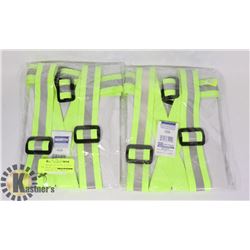 2 PACK HIGH VISIBILITY ADJUSTABLE SAFETY BELTS
