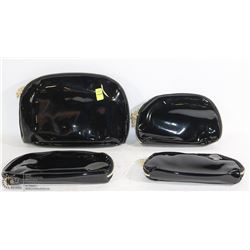 BRAND NEW LADIES 4PC BLACK/ GOLD ZIPPER