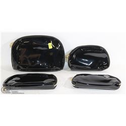 BRAND NEW LADIES 4PC BLACK/ GOLD ZIPPER