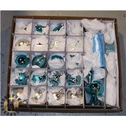 BOX OF CHRISTMAS DECORATIONS