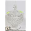 Image 1 : PINWHEEL CRYSTAL LIDDED CANDY DISH