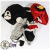 Image 1 : LOT OF 3 ANIMAL FACE TOQUES