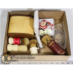 ESTATE FLAT OF VINTAGE SHAVING SUPPLIES AND MORE
