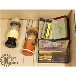 ESTATE FLAT OF VINTAGE SHAVING SUPPLIES