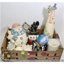 FLAT OF CHRISTMAS DECORATIONS