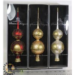 LOT OF THREE CHRISTMAS TREE TOPPERS/ DECORATIONS