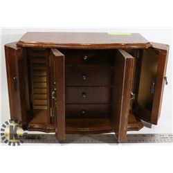 LARGE MUSICAL WOOD JEWELRY BOX