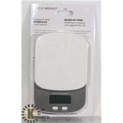 NEW ACCU WEIGHT COMPACT DIGITAL KITCHEN SCALE