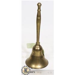 VINTAGE BRASS SCHOOL BELL HANDLE