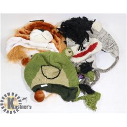 LOT OF 3 ANIMAL FACE TOQUES