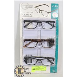 DESIGN OPTICS FOSTER GRANT READING GLASSES +1.75