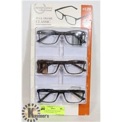 DESIGN OPTICS FOSTER GRANT READING GLASSES +1.25