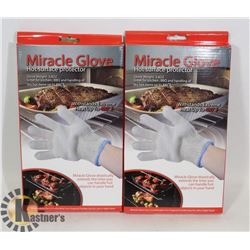 LOT OF TWO NEW MIRACLE GLOVE HOT SURFACE