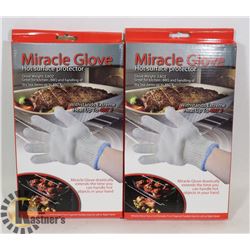 LOT OF TWO NEW MIRACLE GLOVE HOT SURFACE