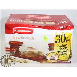 NEW RUBBERMAID 30PC EASY FIND LID SET