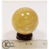 Image 1 : #97-YELLOW CITRINE SPHERE BALL 40.4mm + STAND