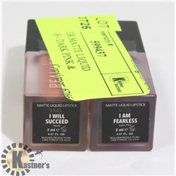 2 REALHER MATTE LIQUID LIPSTICKS - DARK PINK &