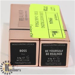 2 REALHER MOISTURIZING LIPSTICKS - DARK PINK &