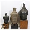 Image 1 : GARDEN DECOR 3 ASIAN HEADS DIFFERENT SIZES