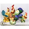 Image 1 : CERAMIC HENS AND ROOSTERS LOT.