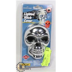 TRAILER HITCH COVER SILVER SKULL FITS 1 ¼ “ TO 2”