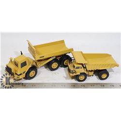 2 ERTL DIECAST CATERPILLAR DUMP/ROCK TRUCKS