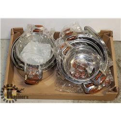 NEW STAINLESS STEEL POT AND PAN SET