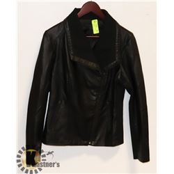 KATHERINE BARCLAY BLACK FAUX-LEATHER