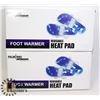 Image 1 : 2 NEW PAIRS OF PALM NRG REUSABLE FOOT HEAT & PAIN